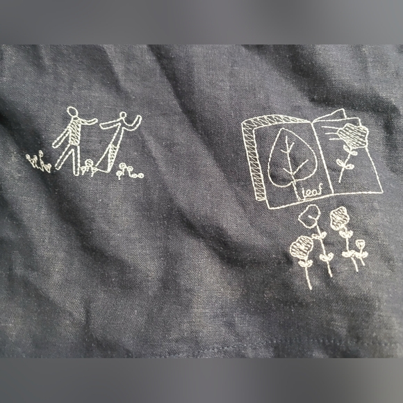 NEW Coldwater Creek Linen Button Front Garden Embroidered Top Tunic Size Medium - Picture 7 of 13